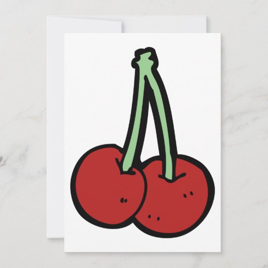 Zwei Kirschen Einladung (Vorderseite)