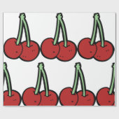 Zwei Kirschen Geschenkpapier (Flach)