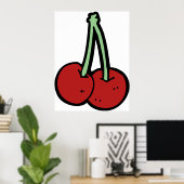 Zwei Kirschen Poster (Heimbüro)