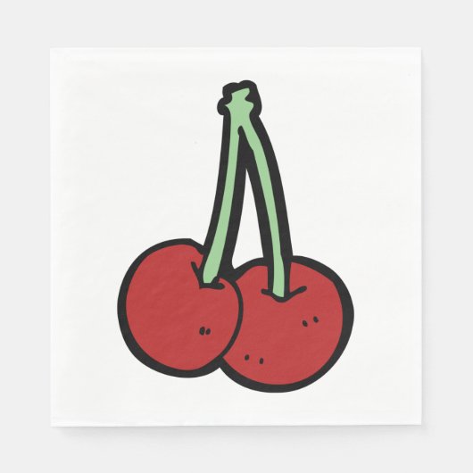 Zwei Kirschen Serviette (Vorderseite)