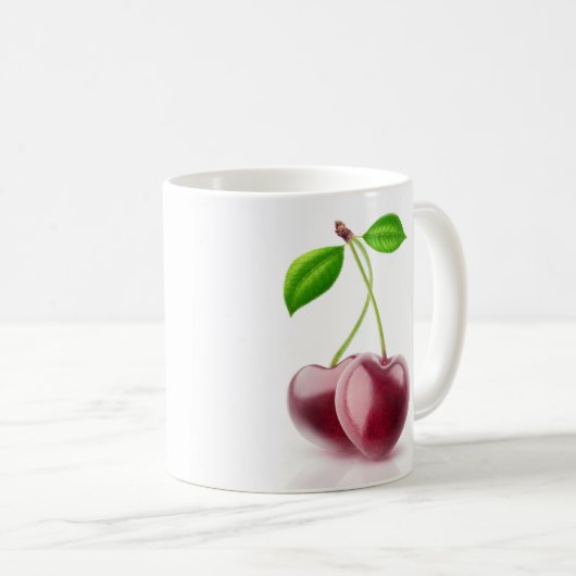Zwei Kirschherzen Kaffeetasse (VorderseiteRechts)