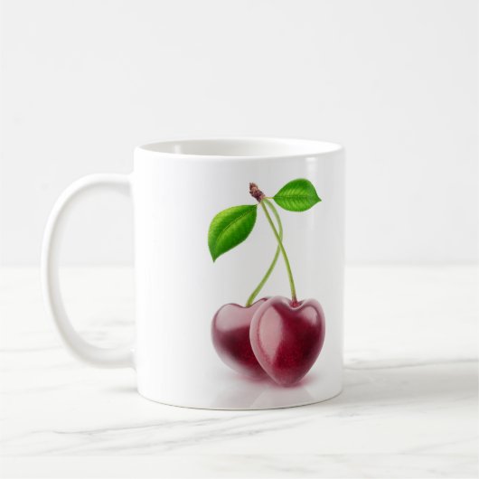 Zwei Kirschherzen Kaffeetasse (Links)