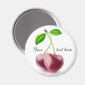 Zwei Kirschherzen Magnet (Vorderseite/Rückseite)