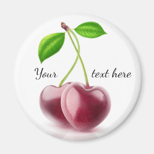 Zwei Kirschherzen Magnet