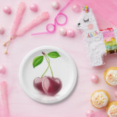 Zwei Kirschherzen Pappteller (Party)