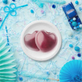 Zwei Kirschherzen Pappteller (Party)