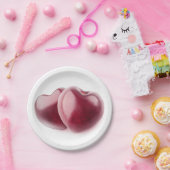 Zwei Kirschherzen Pappteller (Party)