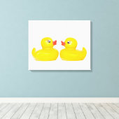 Zwei Kissenenten Leinwanddruck (Insitu (Holzboden))