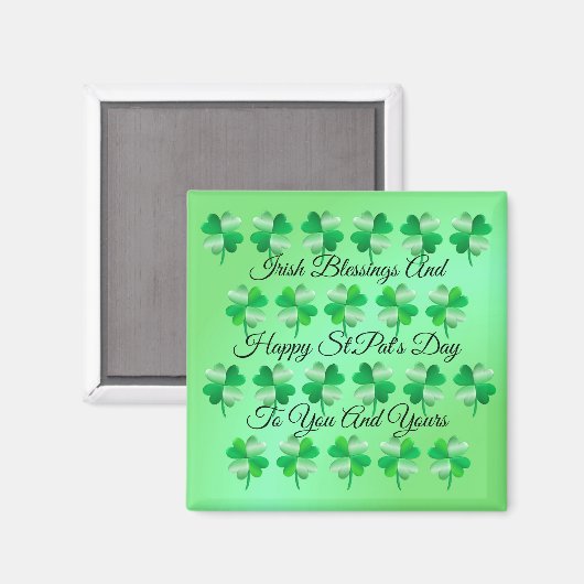 Zwei Kleeblätter Magnet (Vorderseite/Rückseite)