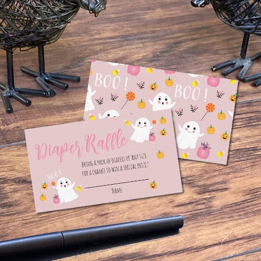 Zwei kleine Boos-Diaper-Umklammerung rosa Umschlie Begleitkarte