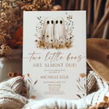 Zwei kleine Boos Ghost Wildblume Twins Baby Dusche