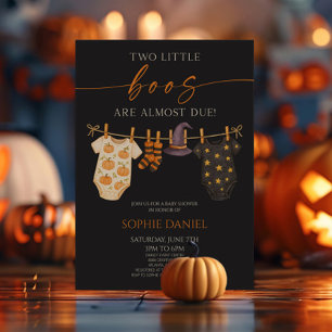 Zwei kleine Boos sind fast fällig! Twins Baby Show Einladung
