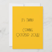 Zwei kleine Boos Twin Pregnancy Ankündigung (Rückseite)