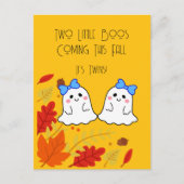 Zwei kleine Boos Twin Pregnancy Ankündigung Postkarte (Vorderseite)