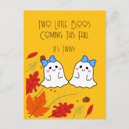 Zwei kleine Boos Twin Pregnancy Ankündigung Postkarte