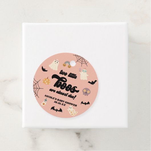 Zwei kleine Boos Twins Halloween Babydusche Geschenkanhänger (Beispiel)