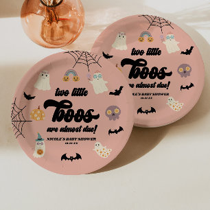 Zwei kleine Boos Twins Halloween Babydusche Pappteller