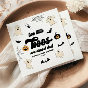 Zwei kleine Boos Twins Halloween Babydusche Serviette