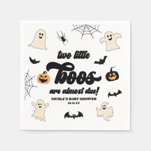 Zwei kleine Boos Twins Halloween Babydusche Serviette