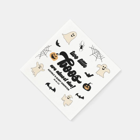 Zwei kleine Boos Twins Halloween Babydusche Serviette (Ecke)