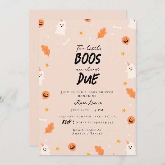 Zwei kleine Boote sind beinahe durch eine Dusche m Einladung (Vorne/Hinten)