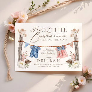 Zwei kleine Buckaroos sind auf dem Weg Babydusche Einladung