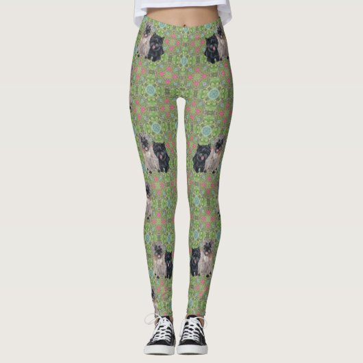 Zwei kleine Cairn Terriers Leggings (Vorderseite)