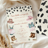 Zwei kleine Cowgirls auf dem Weg zum Baby-Duschen Einladung