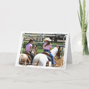 Zwei kleine Cowgirls Karte