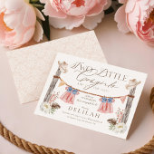 Zwei kleine Cowgirls sind unterwegs mit einer Baby Einladung