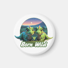 Zwei kleine Dinos - Born Wild Magnet