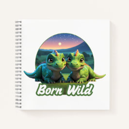 Zwei kleine Dinos - Born Wild  Notizblock