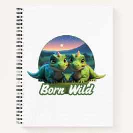Zwei kleine Dinos - Born Wild  Notizblock