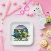 Zwei kleine Dinos - Born Wild  Pappteller (Party)