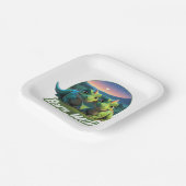 Zwei kleine Dinos - Born Wild  Pappteller (Gewinkelt)