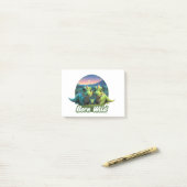 Zwei kleine Dinos - Born Wild  Post-it Klebezettel (Auf Schreibtisch)