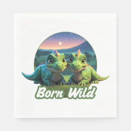 Zwei kleine Dinos - Born Wild  Serviette