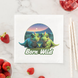 Zwei kleine Dinos - Born Wild  Serviette
