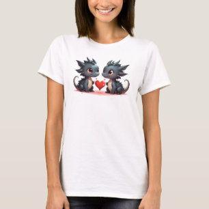 Zwei kleine Drachen in Liebe T-Shirt