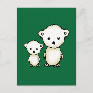 Zwei kleine Eisbären Postkarte