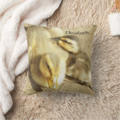 zwei kleine Enten werfen Kissen (Decke)