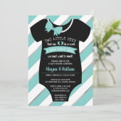 Zwei kleine Feet-Babydusche Einladung (Stehend Vorderseite)