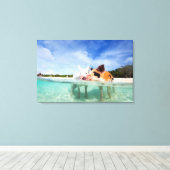 Zwei kleine Ferkel Leinwanddruck (Insitu (Holzboden))