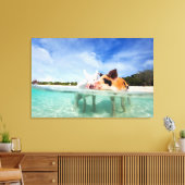 Zwei kleine Ferkel Leinwanddruck (Insitu (Wohnzimmer))