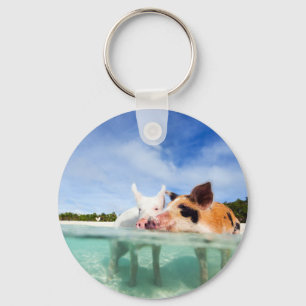 Zwei kleine Ferkel Schlüsselanhänger