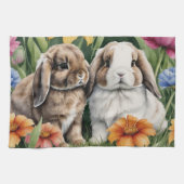 Zwei kleine Hasen Geschirrtuch (Horizontal)