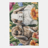 Zwei kleine Hasen Geschirrtuch (Vertikal)