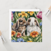 Zwei kleine Hasen Karte (Vorderseite/Rückseite Beispiel)