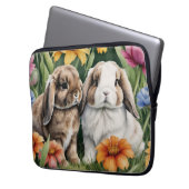 Zwei kleine Hasen Laptopschutzhülle (Vorderseite Links)