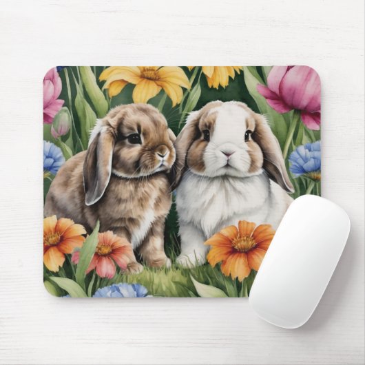 Zwei kleine Hasen Mousepad (Mit Mouse)